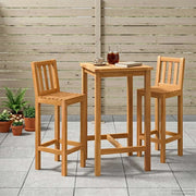 Set Bar da Esterno 3 pcs Non trattato Legno di teak solido 3422497