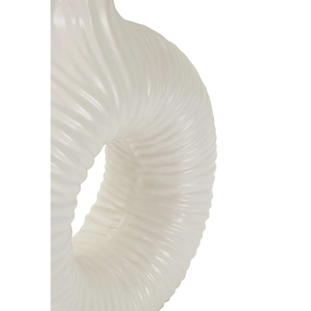 Lampada da Tavolo VKH93, Bianco, Ceramica, 28,5x15x43 cm