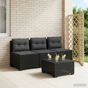 Divano da giardino 3 posti con cuscini in look rattan 3 posto 8011977