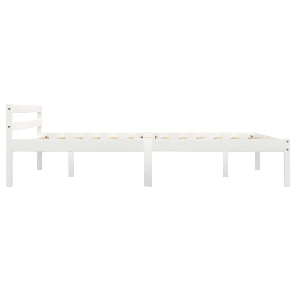 Giroletto senza Materasso Bianco 140x200 cm in Legno di Pino 283187