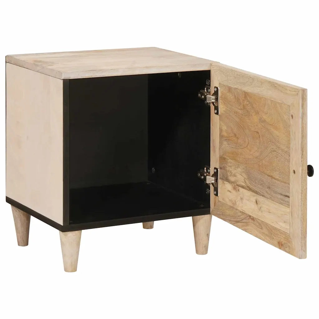 vidaXL Comodino 2 pcs Beige 40 x 33 x 46 cm legno massello di mango