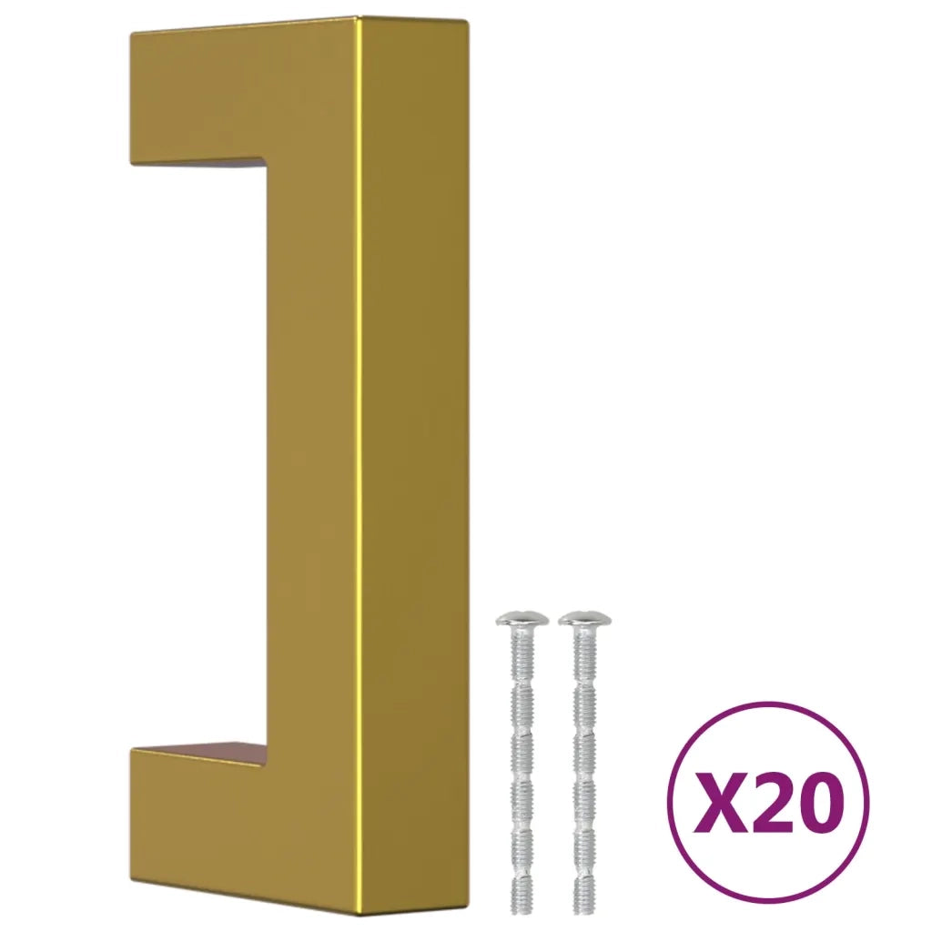 Maniglie per Mobili 20 pz Oro 64 mm in Acciaio Inoxcod mxl 132973