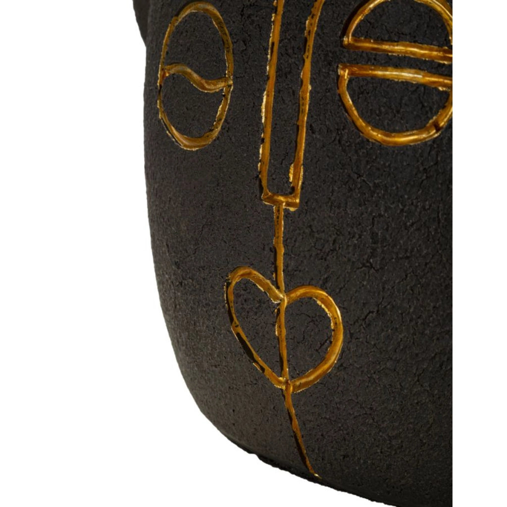 Lampada da Tavolo VKH162, Marrone, Poliresina, 30,5x30,5x46 cm