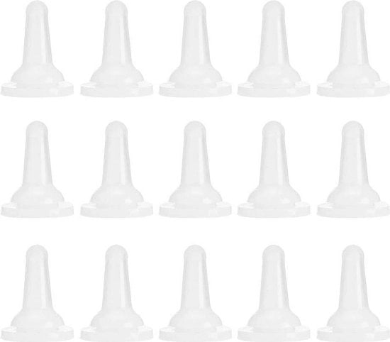 15 pezzi Flessa per animali da succhiare capezzolo - Nutrizione per gatti e cani - Flessa per neonati di gatto e cane in silicone.