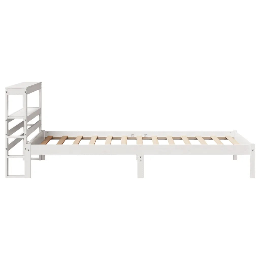 Letto singolo | Letto per adulti | Letto senza Materasso Bianco 90x200 cm Legno Massello di Pino