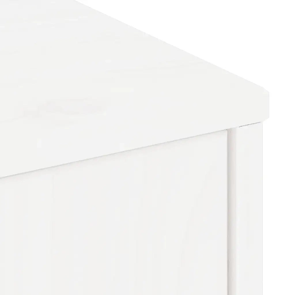 Mobile Porta TV ODDA Bianco 79x24x40 cm Legno Massello di Pino 4103604