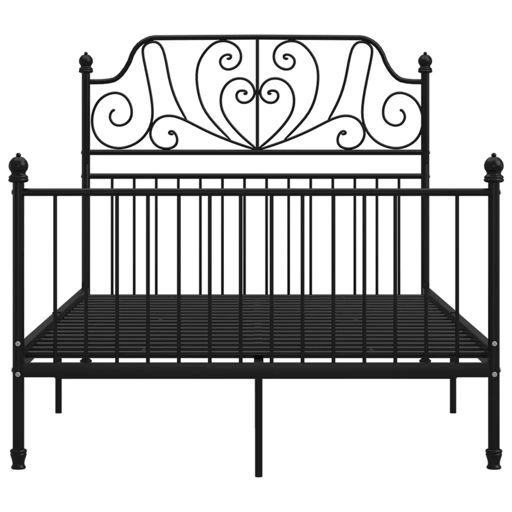 Giroletto-Struttura Letto Nero in Metallo 120x200 cm 437533