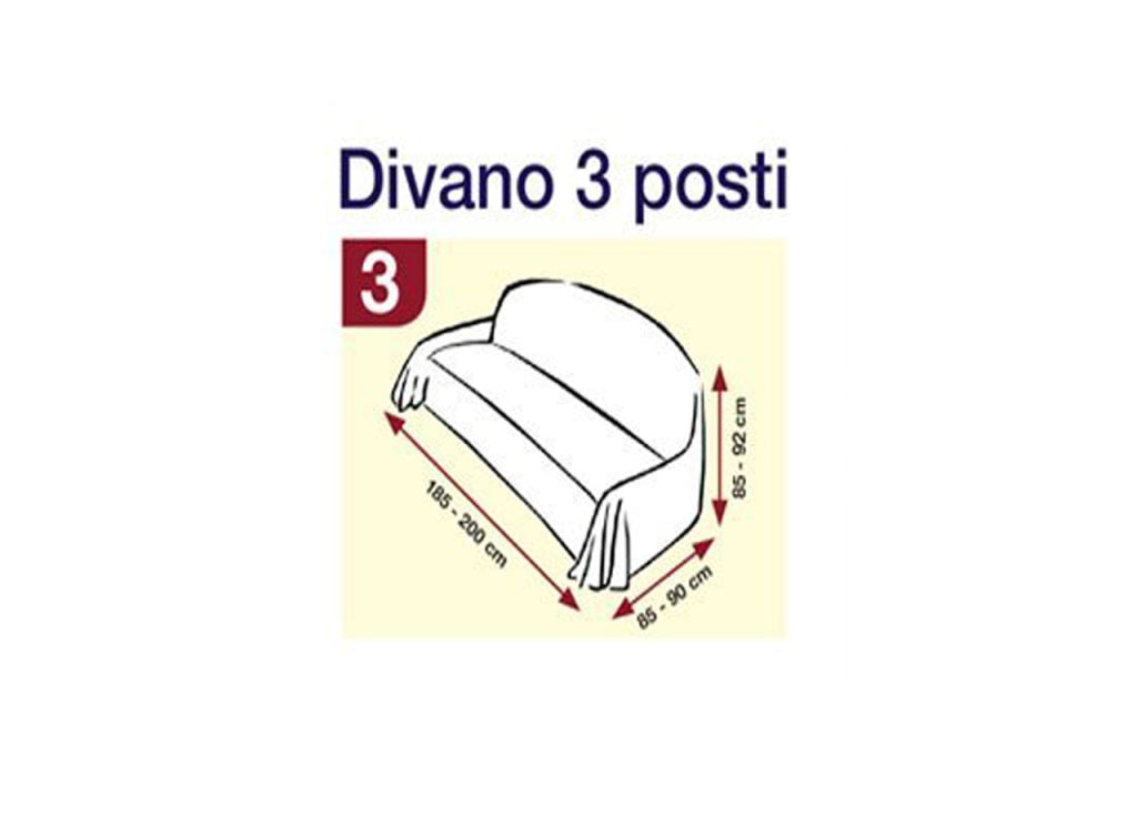 Copridivano Con Laccetti Disegno Cuori Colore Rosso - 3 Posti - Rosso