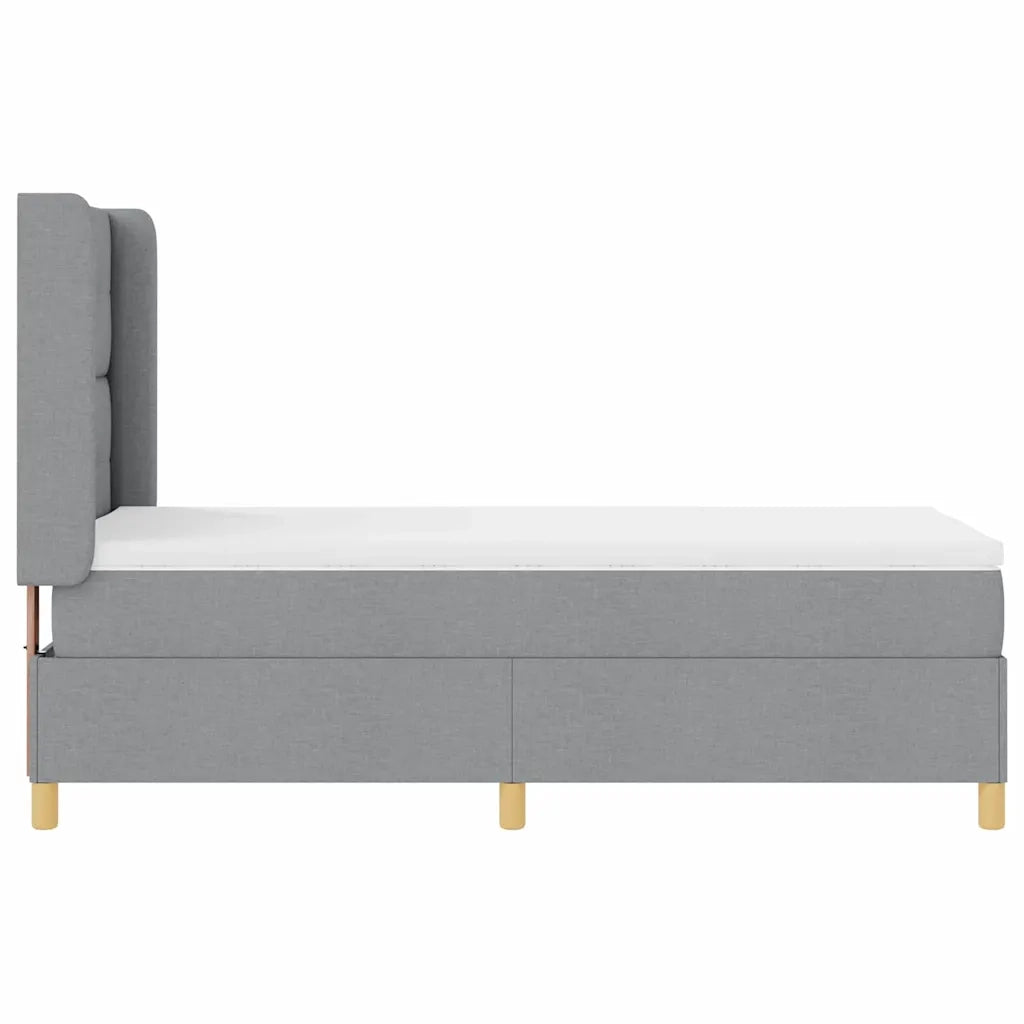 Letto a molle con materasso Grigio chiaro 140 x 200 cm Tessuto 3343679