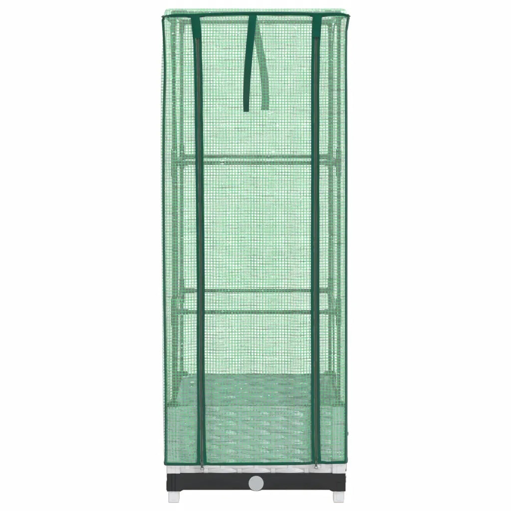 Letto Rialzato con Copertura Serra Effetto Rattan 40x40x123 cm
