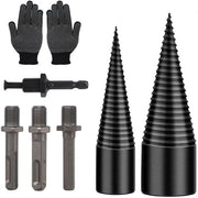 Houtsplijter a stantuffo 42mm e 32mm per legno da ardere - 4 punte di foratura - stantuffo a cono