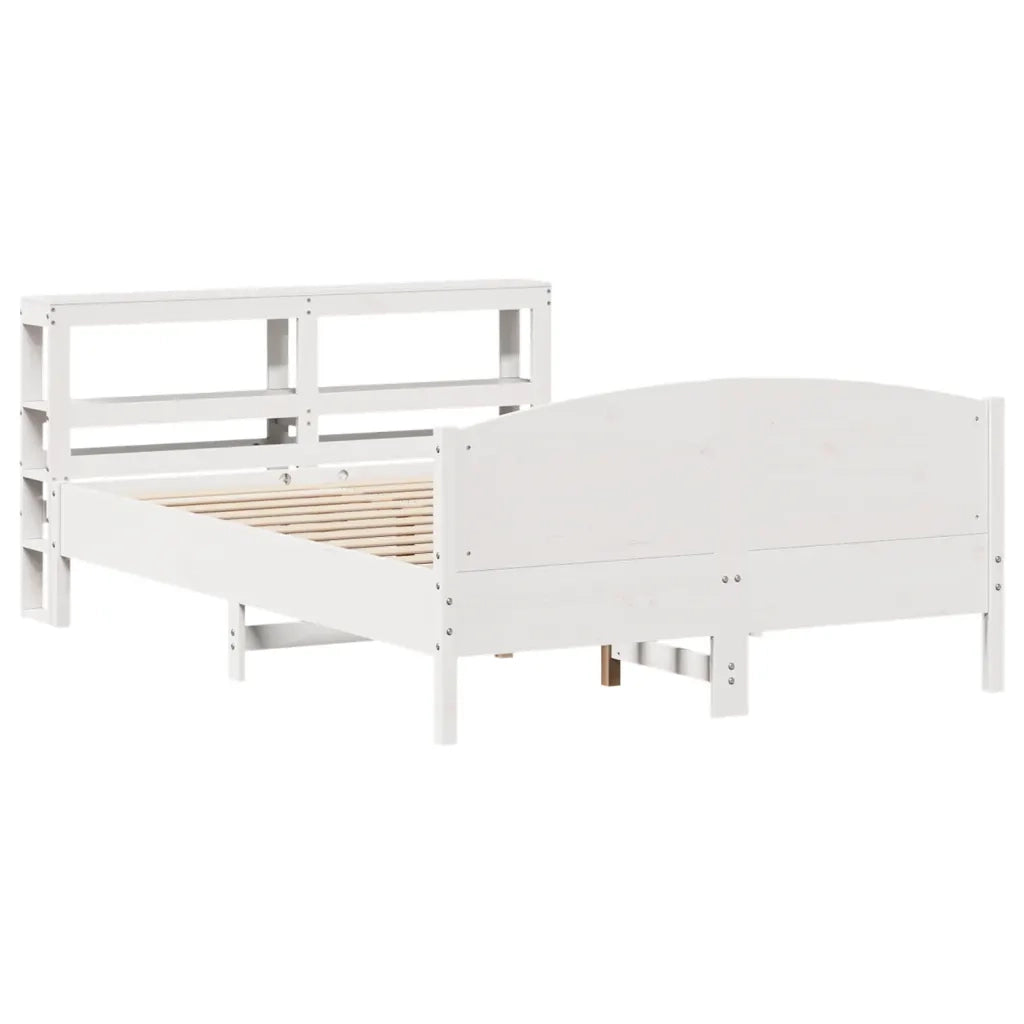 Letto senza Materasso Bianco 160x200 cm Legno Massello di Pino 3306220