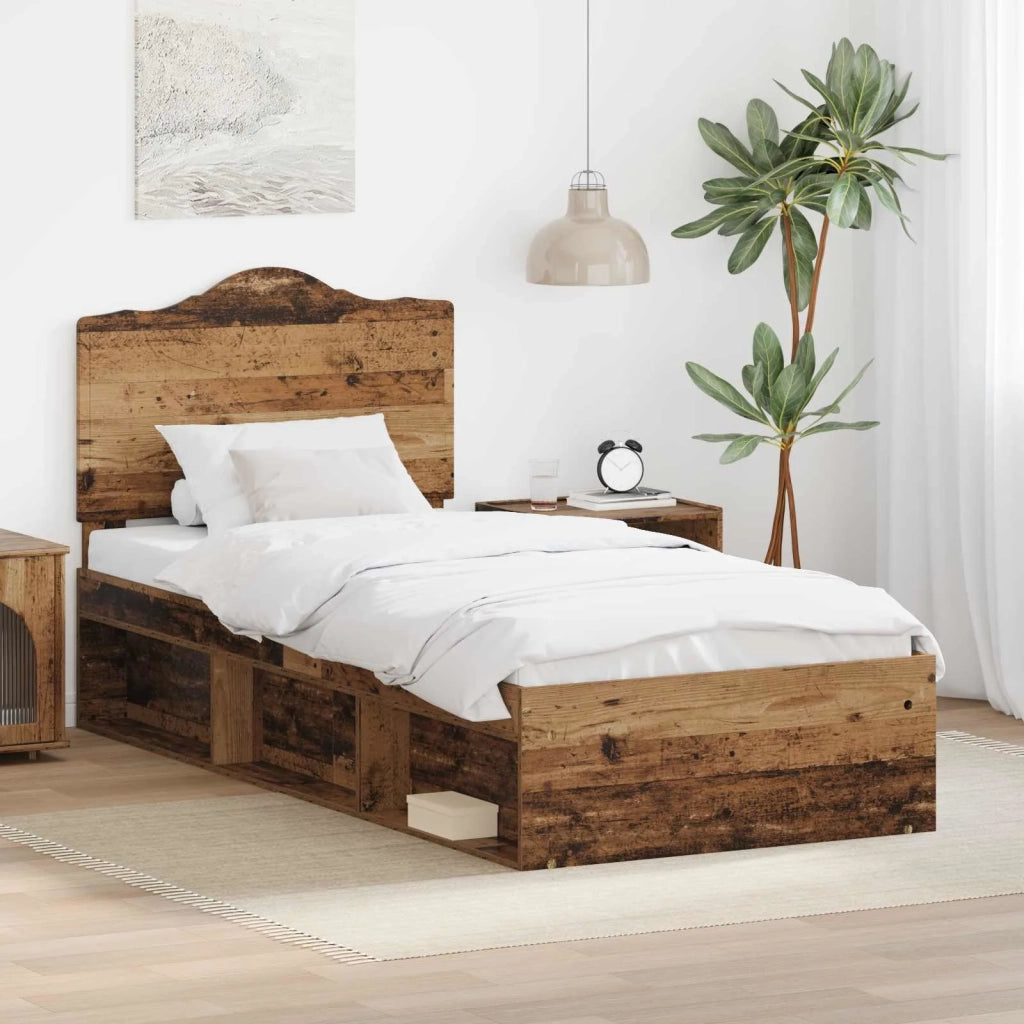 Struttura del letto-Giroletto Legno vecchio 75 x 190 cm Pino massello 294989