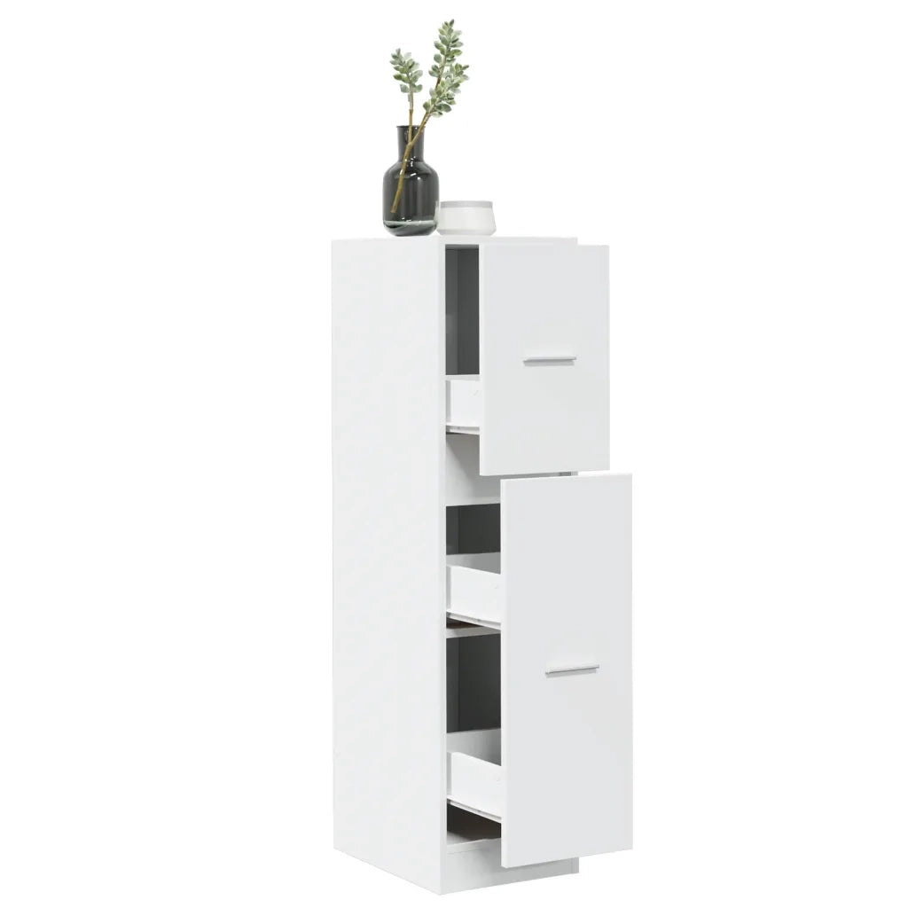 Armadietto da Farmacia Bianco 30x41x118 cm in Truciolato