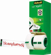 Nastro Adesivo Transparante - 33 m x 19 mm - 8 Rulli - Disponibile per Descrizione - Per Uso Domestico Dispensatore di Nastro Adesivo