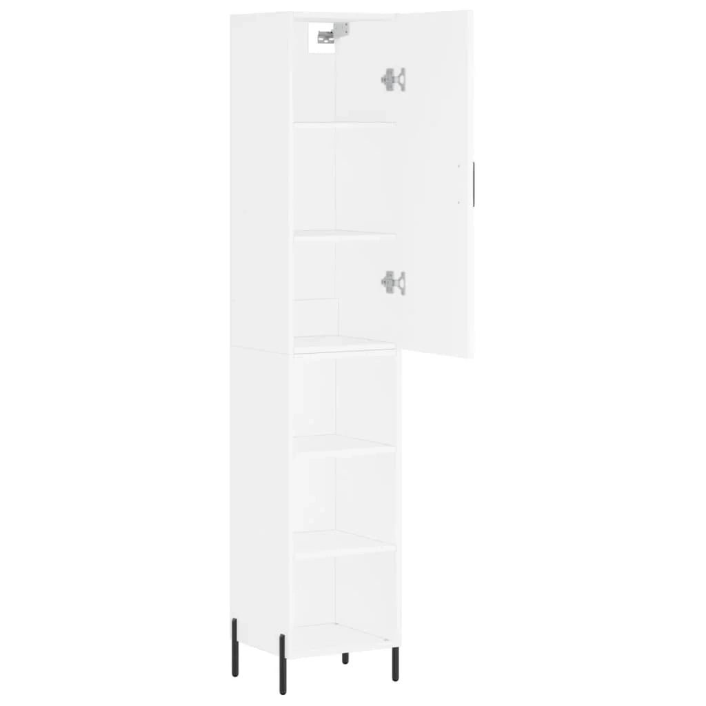 Buffet credenza cassettiera mobiletto mobile contenitore organizer cucina soggiorno salotto alto 34,5 x 34 x 180 cm legno ingegnerizzato bianco 02_0032332