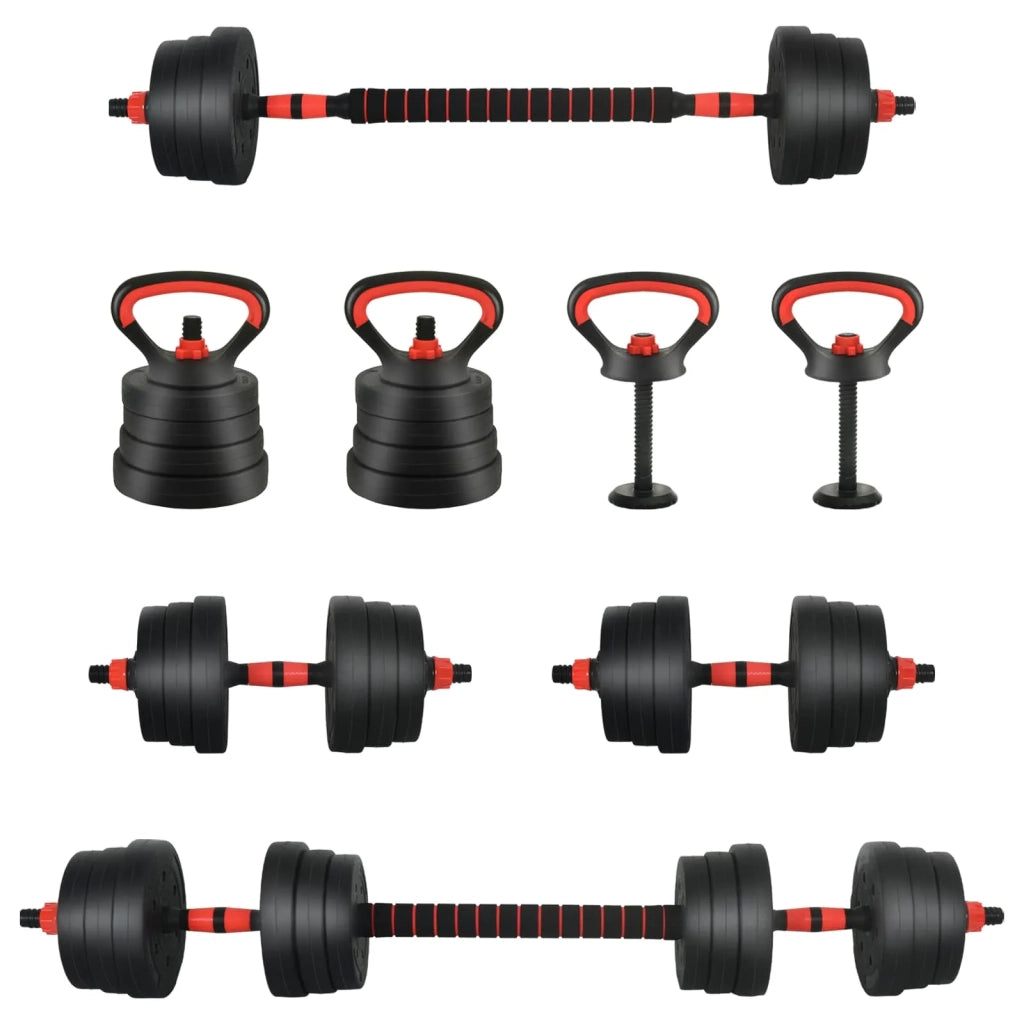 Set di manubri 4-in-1 20 kg Nero e Rosso CFW4987590
