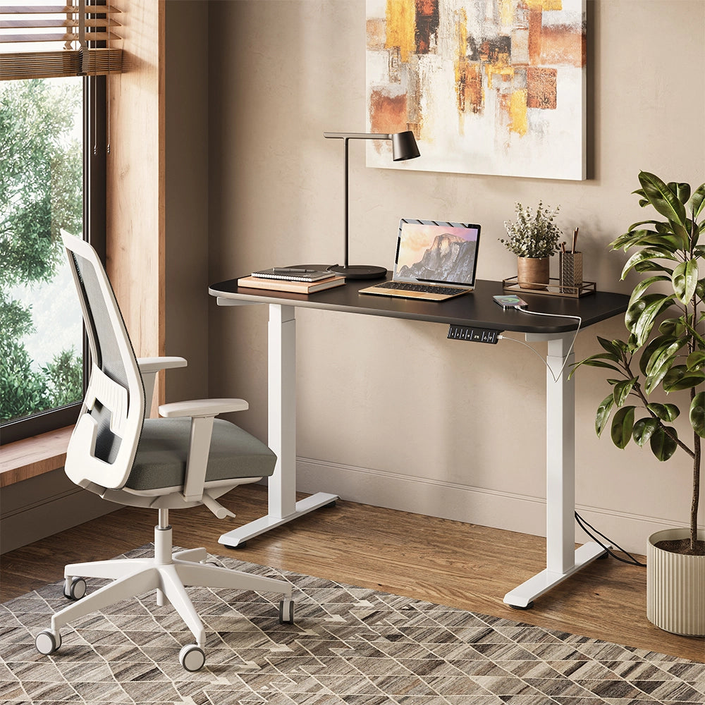 Vicco Scrivania Bianco/antracite 120 x 60 cm 2 motori