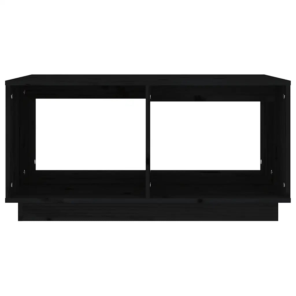 Tavolino da salotto | Tavolino da caff¨¨ | Tavolino da Soggiorno Nero 80x50x40 cm Legno Massello di Pino