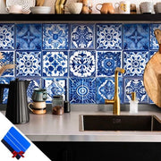 Tegelstickers Autoadesivi per cucina e bagno - Disegno Mosaico - Impronta Acqua e Resistente - Stile Marocco - Decorazione DIY - Set da 24 pezzi - Incluso 1 rullo - Dimensioni 15x15 cm