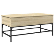 Tavolino da salotto | Tavolino da caff¨¨ | Tavolino da Soggiorno Rovere Sonoma 100x50x45 cm Legno Multistrato e Metallo