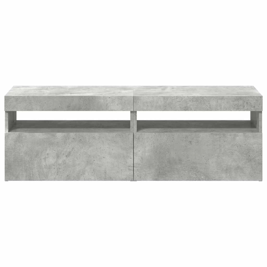 Mobile TV multimediale scaffale TV credenza mobile TV per sala da pranzo soggiorno camera da letto con luci LED 2 pezzi 60 x 35 x 40 cm grigio 02_0028847