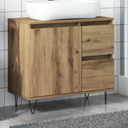 vidaXL Armadietto da Bagno Rovere Artigianale 65x33x60cm in Truciolato