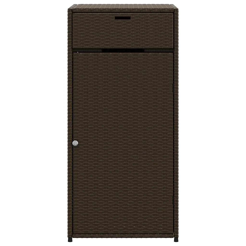 Armadietto Portaoggetti Giardino Marrone 55x55x111cm Polyrattan CFW1420068