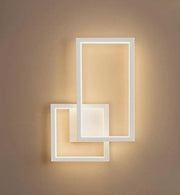 Applique LED da Parete Moderna Bianco Design Geometrico Rettangolare Illuminazione Decorativa Interni Soggiorno Camera Letto