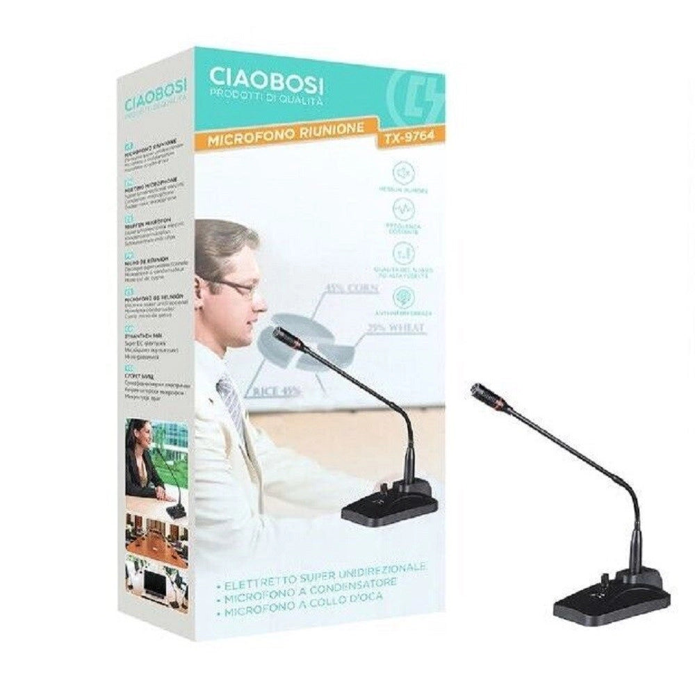 Trade Shop - Microfono Professionale Per Conferenze Riunione Tavolo Meeting Scrivania Tx-9764 -