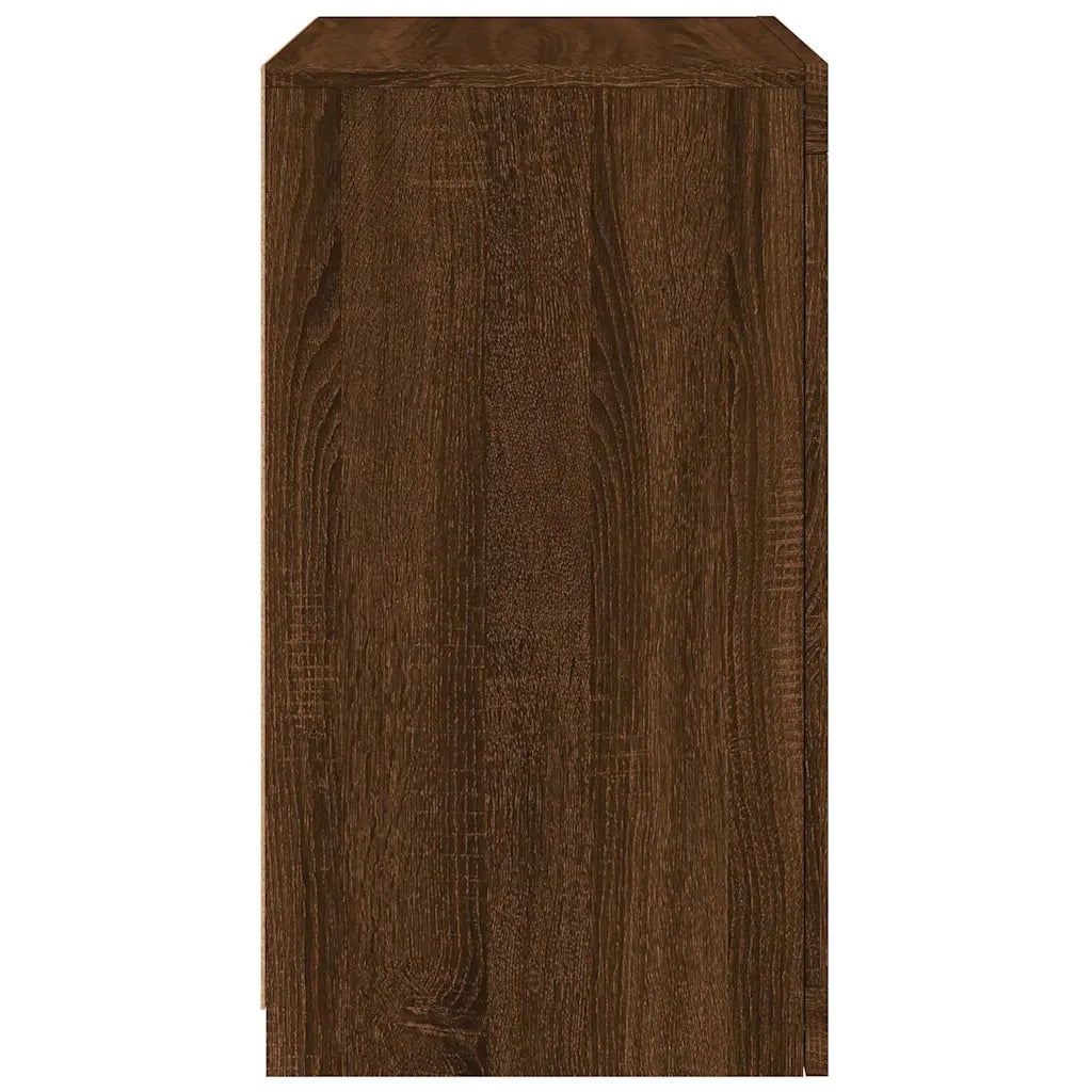 Armadietto con Luci LED Rovere Marrone in Legno Multistrato 836642