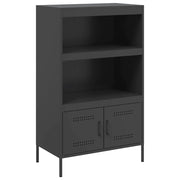 Credenza | Madia | Buffet da pranzo | Armadio da pranzo Nera 68x39x113 cm in Acciaio