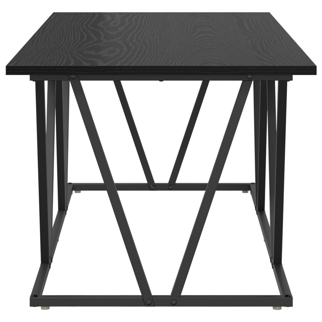 Tavolino da caffÃ¨  Nero Rovere 100x50x40 cm in Legno ingegnerizzato e Metallo