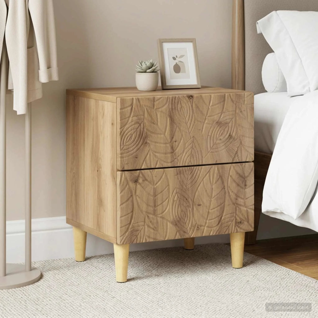 Comodino 2 pcs Rovere Artigianale 43 x 34,5 x 48 cm 895004