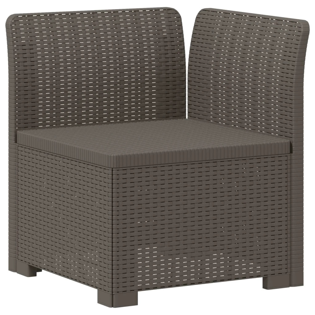 Divano da esterno-Divano da Giardino a 1 Posto con Cuscini Aspetto Rattan PP 679517