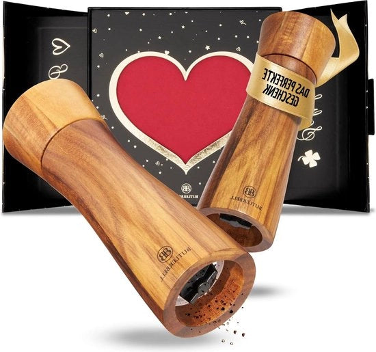 Molitore di sale e pepe - scatola di lusso con cuore - regalo di nozze - doni di nozze - coppia sposata - benvenuto a casa - angelo
