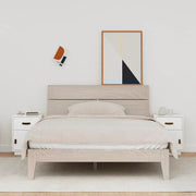 Comodini Bianchi 2 pz 40x34x55 cm in Legno Massello di Pino cod mxl 31214