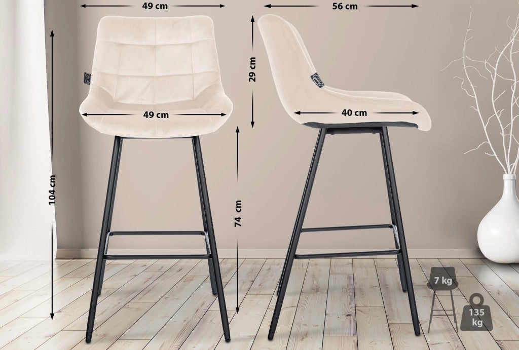 Barhocker Weston Samt