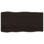 Piano Tavolo | Superficie Tavolo | Piano Scrivania Marrone Scuro 100x50x(2-4)cm Rovere Non Trattato