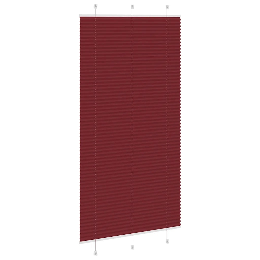 Tenda Plissettata Rosso Bordeaux 110x200 cm Larghezza Tessuto 4015264