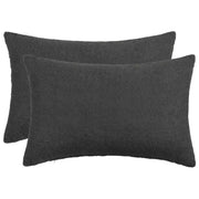 Federa 2 pcs HEERLEN Grigio Scuro 50 x 75 cm Bouclé 911667