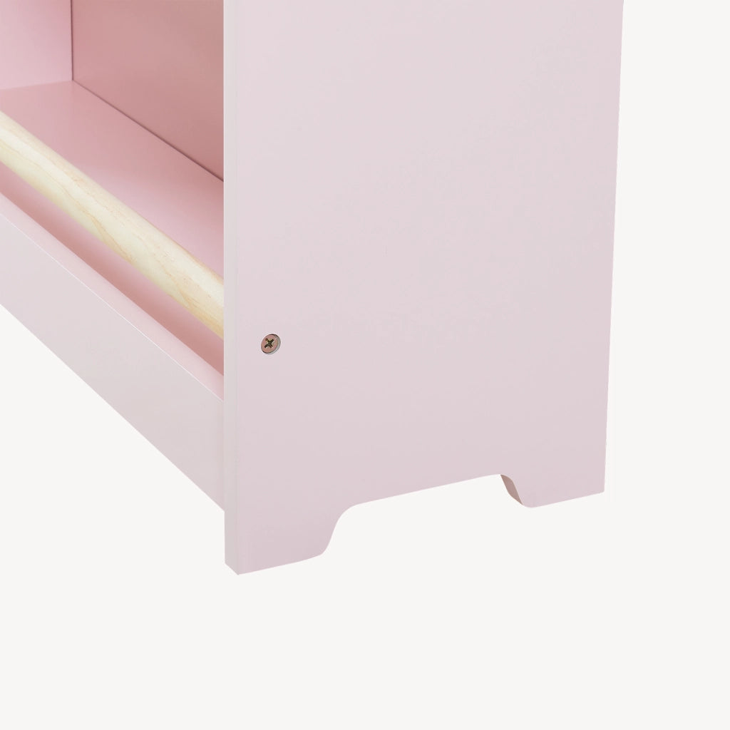 Libreria Virer per Bambini Scaffale Montessori per Cameretta a 3 Scomparti 78 x 60 x 18 cm - Rosa [en.casa]