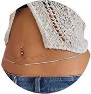 Cinturino in acciaio inossidabile per donna - collana di cinturino d'oro con finitura argentea - ipoallergenico e corrosione resistente.