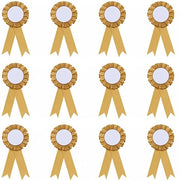 Medaglia di Vincitore in Oro con Pizzo Blanco da 12 pezzi, Badge di Primo Posto con Bottone d'Oro