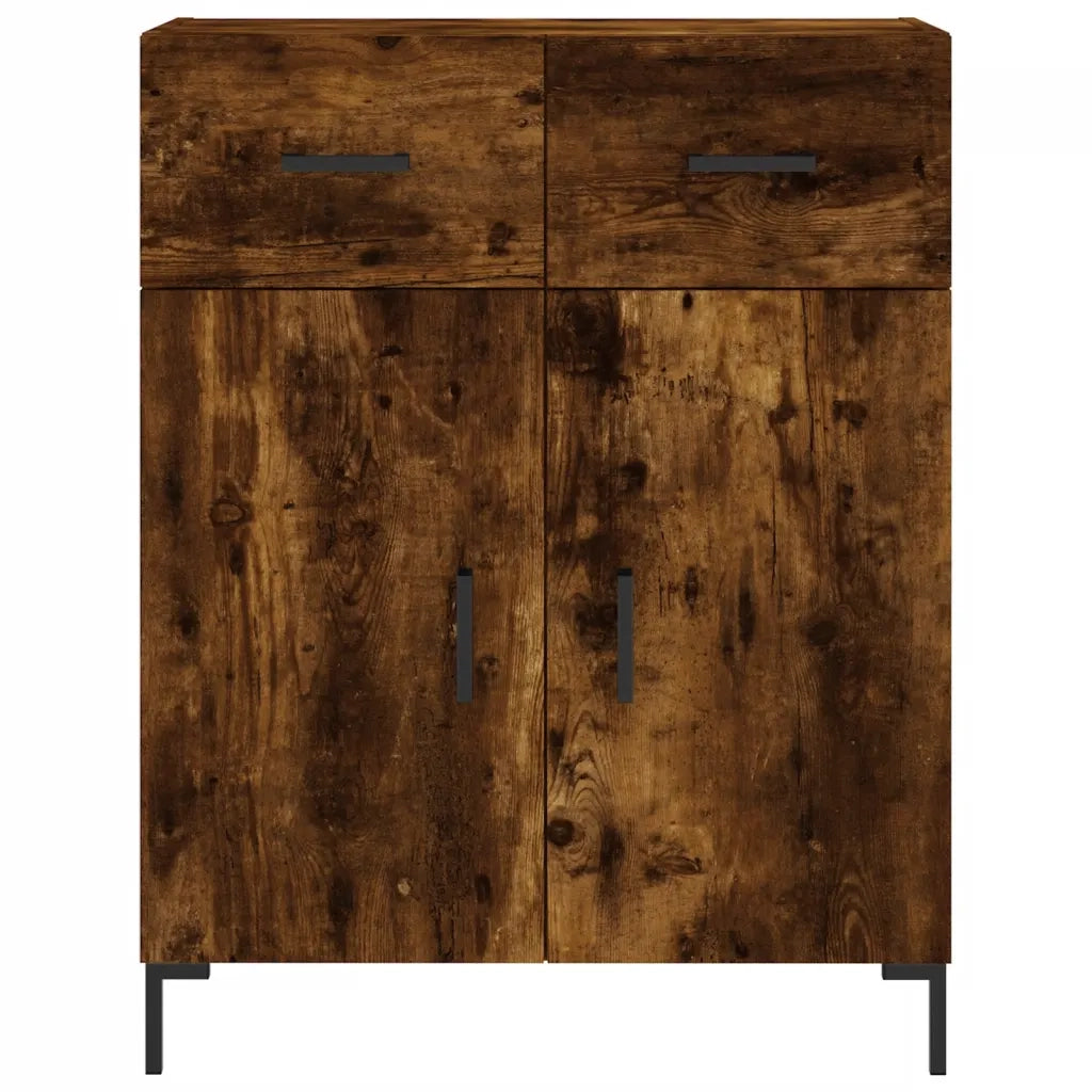 Credenza Rovere Fumo 69,5x34x90 cm in Legno Multistrato 827985