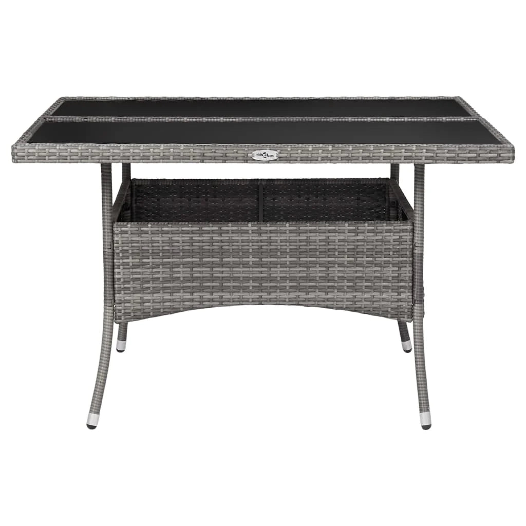 Set da pranzo da esterno da 9 pezzi in resina intrecciata e vetro grigio 02_0014406