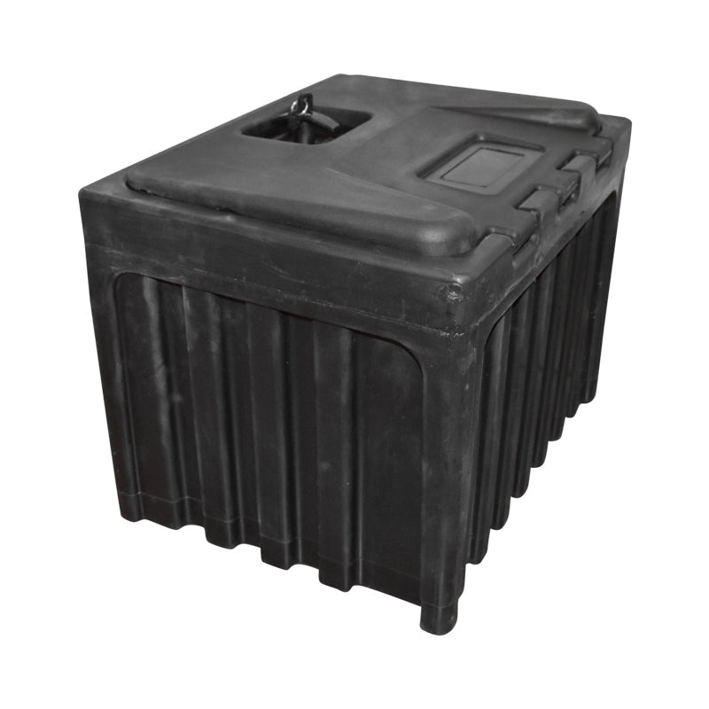 Cassetta per attrezzi senza supporto, in plastica nera 380x400x500 mm