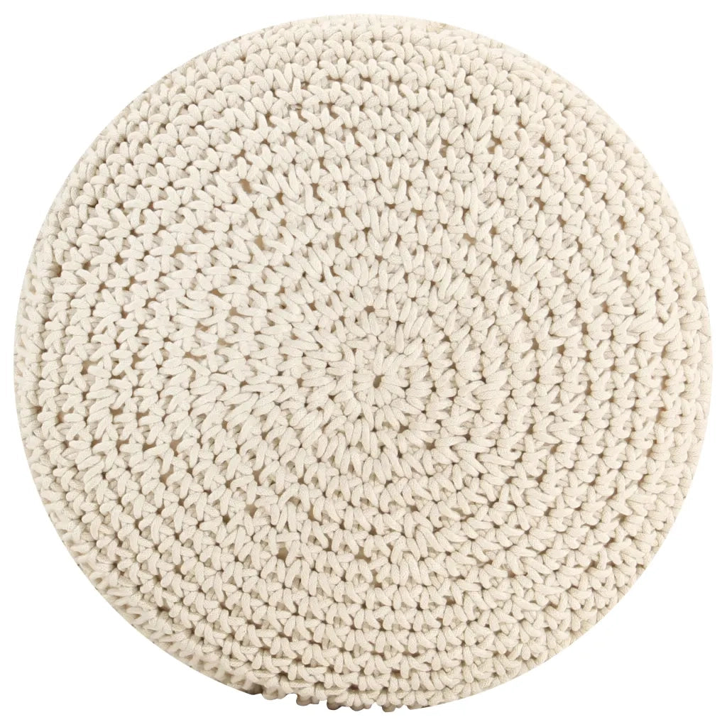Pouf Lavorato a Mano in MacramÃ© 45x30 cm in Cotone  cod mxl 63456