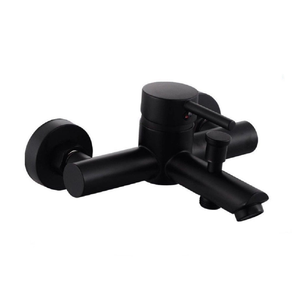 Trade Shop - Rubinetto Bagno Ultra Moderno Nero Opaco Miscelatore Orientabile Per Vasca 87395 -