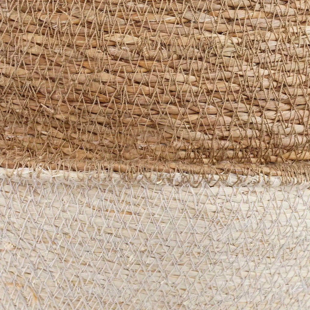 Vaso da fiori con manici Bianco Ø 32 x 32 cm 100% Erba marina 42012268